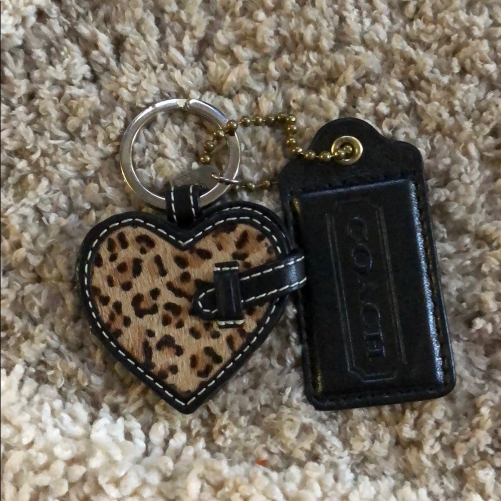 Leopard coach keychain